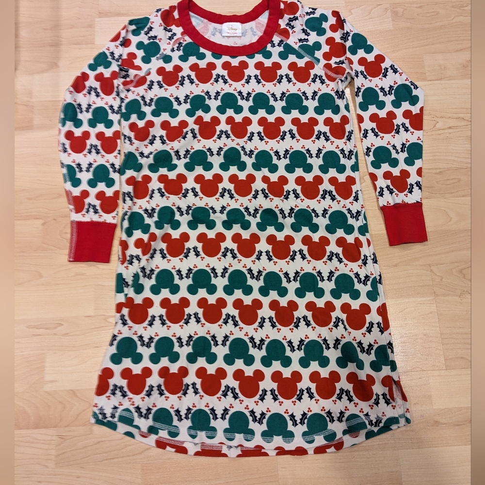 Disney + Hanna Andersson Mickey Christmas Nightgown Size Small